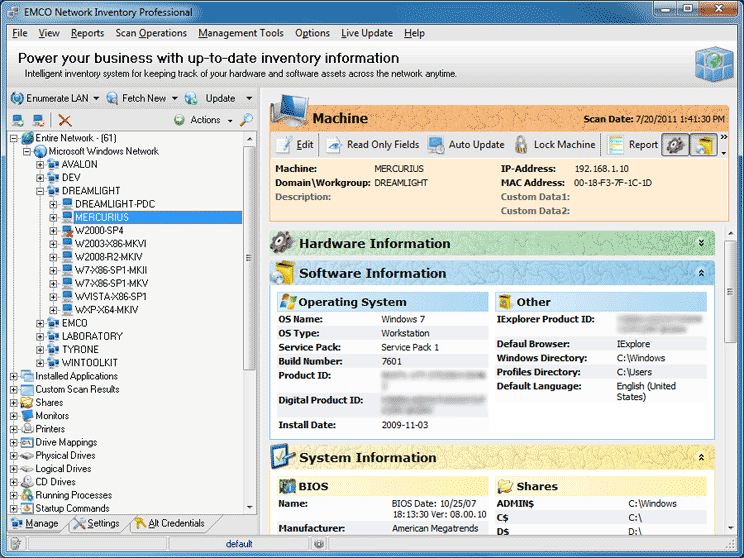 EMCO Network Inventory Professional screenshot EMCO Network Inventory Professional screenshot